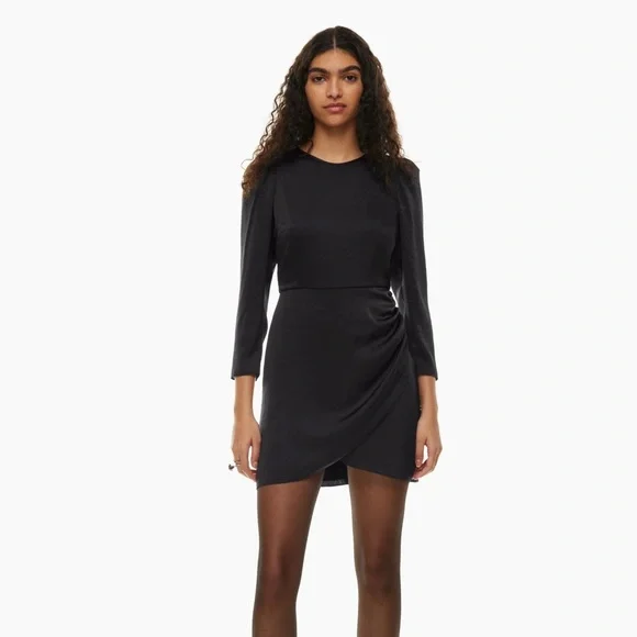 Aritzia Dresses | Aritzia Didi Satin Dress | Color: Black | Size: 8